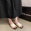 2024 Summer Hot Sale New Women's Shoes High Quality Women's Slippers Large Size Solid Color Open Toe Women's Flat Shoes