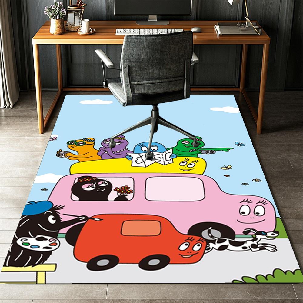 Barbapapa Printed Carpet,Rug,for Office Chair Living Room Bedroom Kitchen Room Decor Gifts.