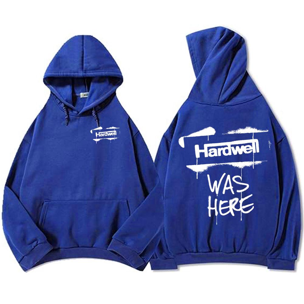 Толстовки Hardwell Was Here Повседневные с длинным рукавом Осенние свитшоты Мужская Женская Одежда Мода Флис Теплые Унисекс Хип-хоп