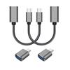 Алюминиевый кабель-адаптер OTG Type C - USB 3.0 Кабель-конвертер OTG USB C Male - USB 3.0 Female для iPhone Samsung
