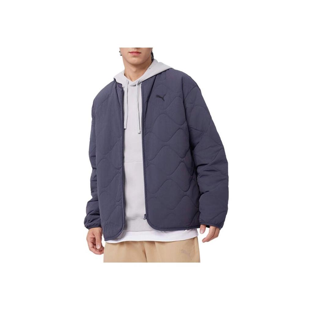 Puma Легкая стеганая однотонная модная повседневная удобная куртка мужская куртка Galaxy-Gray 632291-69