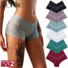 2PCS/Set Lace Panties for Women Floral Hollow Out Cheekie Style Sexy Underwear Female Intimates Lingerie Design Panties