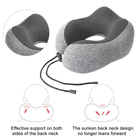 U-образная подушка из пены с эффектом памяти, дорожная подушка для шеи, удобная поддержка шеи, подушка для автомобилей, поездов, домашнего офиса