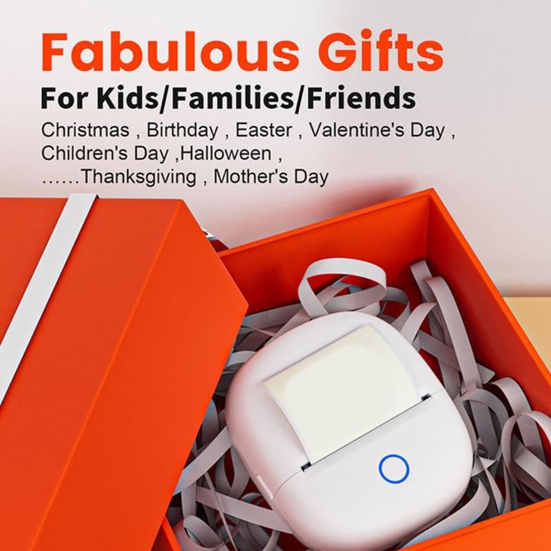 Compactly Bluetooth-compatible Cordless Printer For Household Use Clear Printing On Various Materials No Cartridge