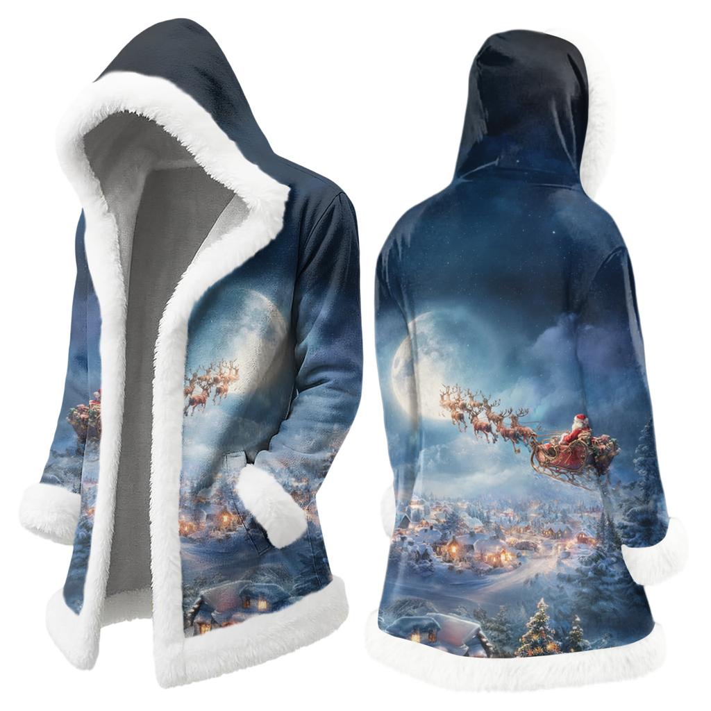 Мужская повседневная куртка с рождественским принтом