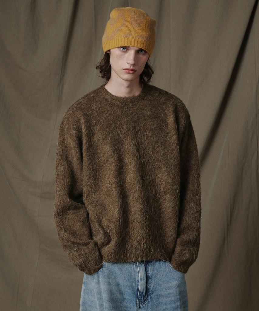 GLW Oversized Brushed Knit Brown
