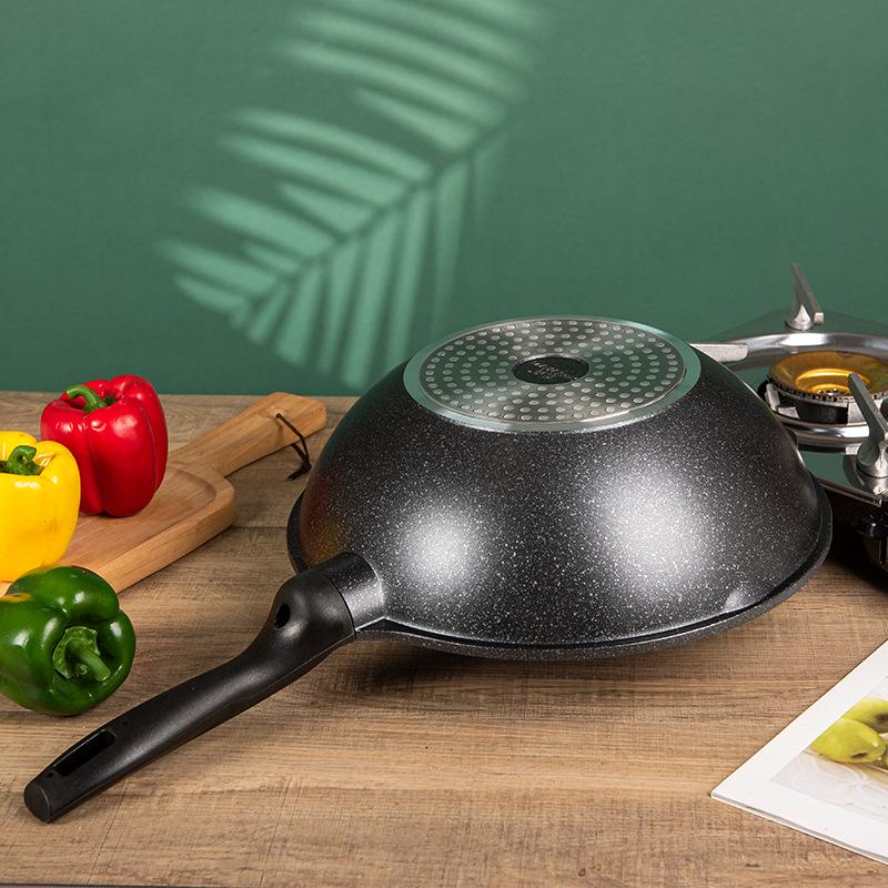 32 см Сковорода с антипригарным покрытием из медицинского камня для индукционных и газовых плит