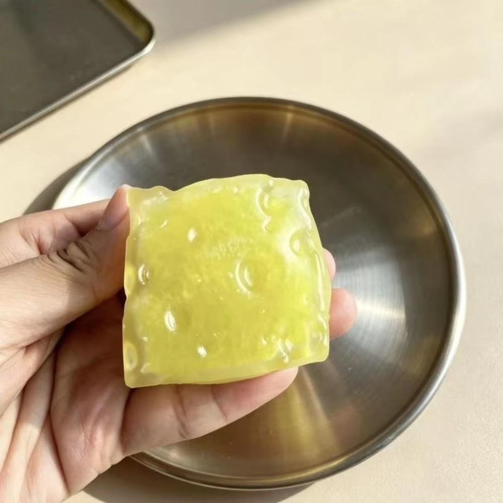 Super Soft Cheese Squeezed Cube Moldable Fidget Toy Kids Toy Cheese Squishy Toy Home Decoration