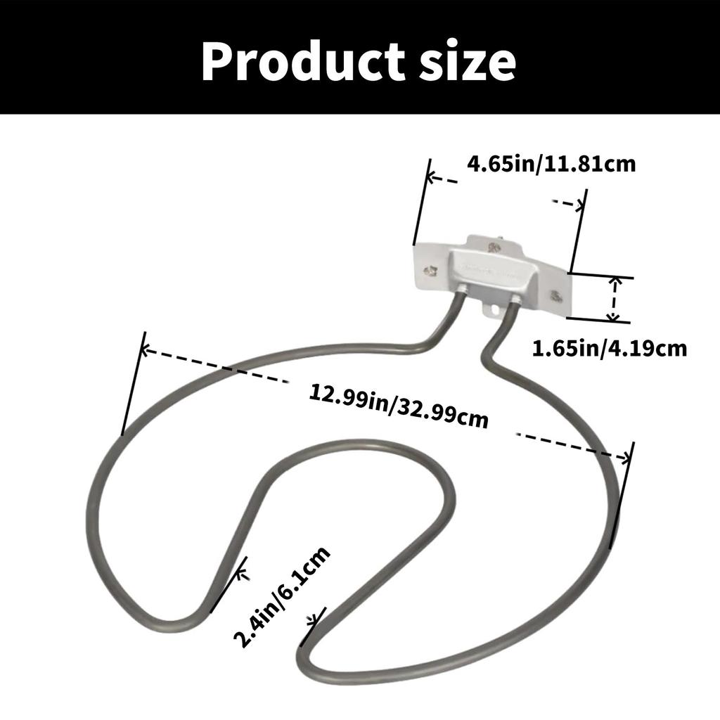 Electric Grills Heating Part Grills Heating Tube 1500W Grills Heating Pipe Heating Part Metal Texture for 16601559