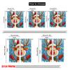 2pcs,2D plane printing Curtains&Window Treatment Cute Reindeer Christmas Versatile 100% Polyester (without rod) Outdoor