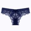 Женские однотонные кружевные сексуальные бесшовные дышащие трусики с заниженной талией и бантом