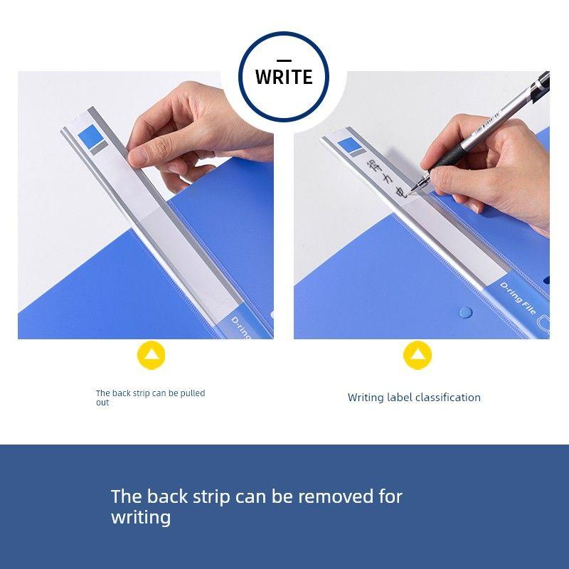 Deli 5383 Folder File Binder Folder D-Type Two-Hole Folder A4 Loose-Leaf Binder 2-Hole Binding Punch Folder