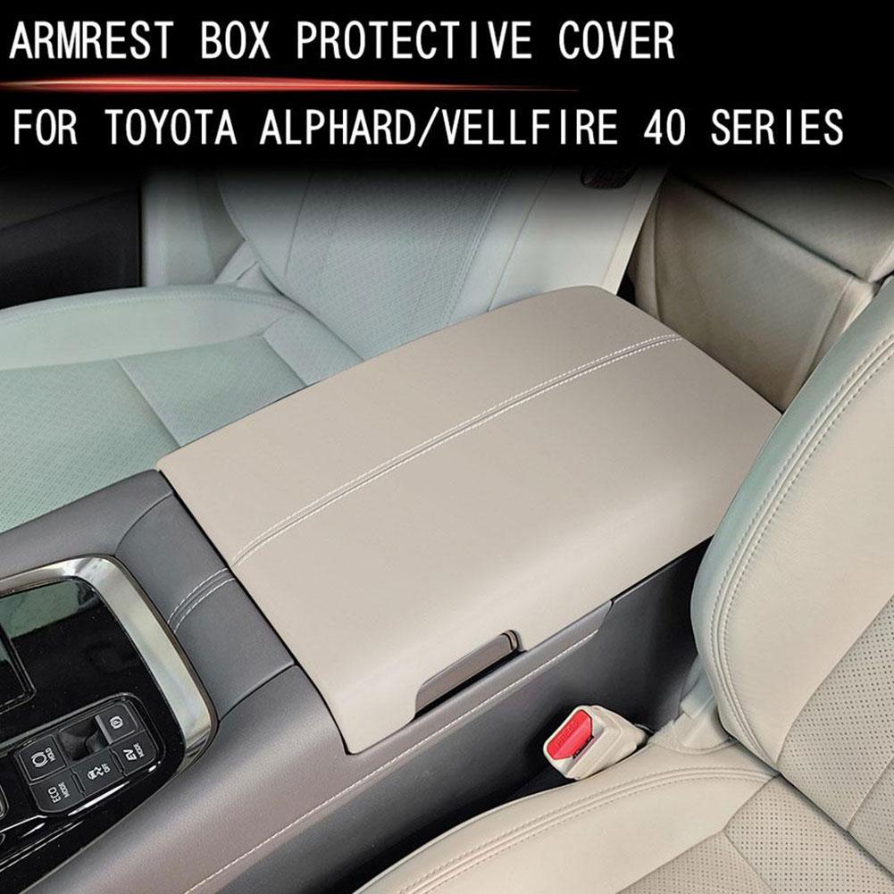 Для Toyota Alphard Vellfire 40 Series 2024 2024 Центральный подлокотник с защитой от царапин Защитная накладка на консольный ящик Чехол на подлокотник из кожи U8R1