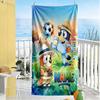 Christmas Soccer Fun Personalized Text Beach Towel Quick-Dry Soft Microfiber