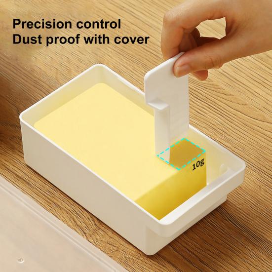2-in-1 Butter Slicer Box with Lid Spatula Included Safe Odor-proof Butter Cutter Container for Fridge Kitchen