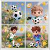 Static Stickers Cartoon Children's Soccer  Decorative Wall Stickers