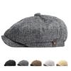 Классический берет в стиле ретро для мужчин, кепка Beckham, британская кепка газетчика, восьмиугольные шляпы, плоские кепки, шляпы художников