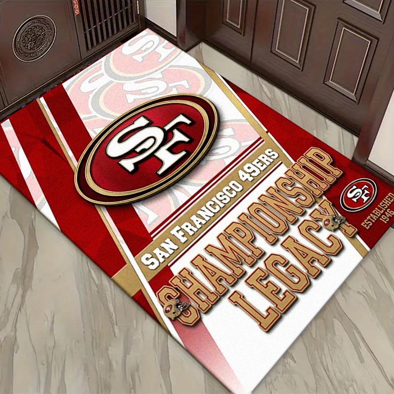 49ers Logo Carpet Rug for Living Room Bedroom Home Sofa Decoration,Kids play Non-slip Floor Mat