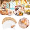 100Pcs Clear Self Sealing Cellophane Cookie Bags with 120Pcs Thank You Stickers Resealable Treat Bags for Candy Desserts Baked Goods