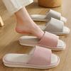 Linen Slippers Women Sweat-absorbing Breathable Spring and Autumn Summer Home Silent Non-slip Four Seasons Home Cotton and Linen Slippers Men
