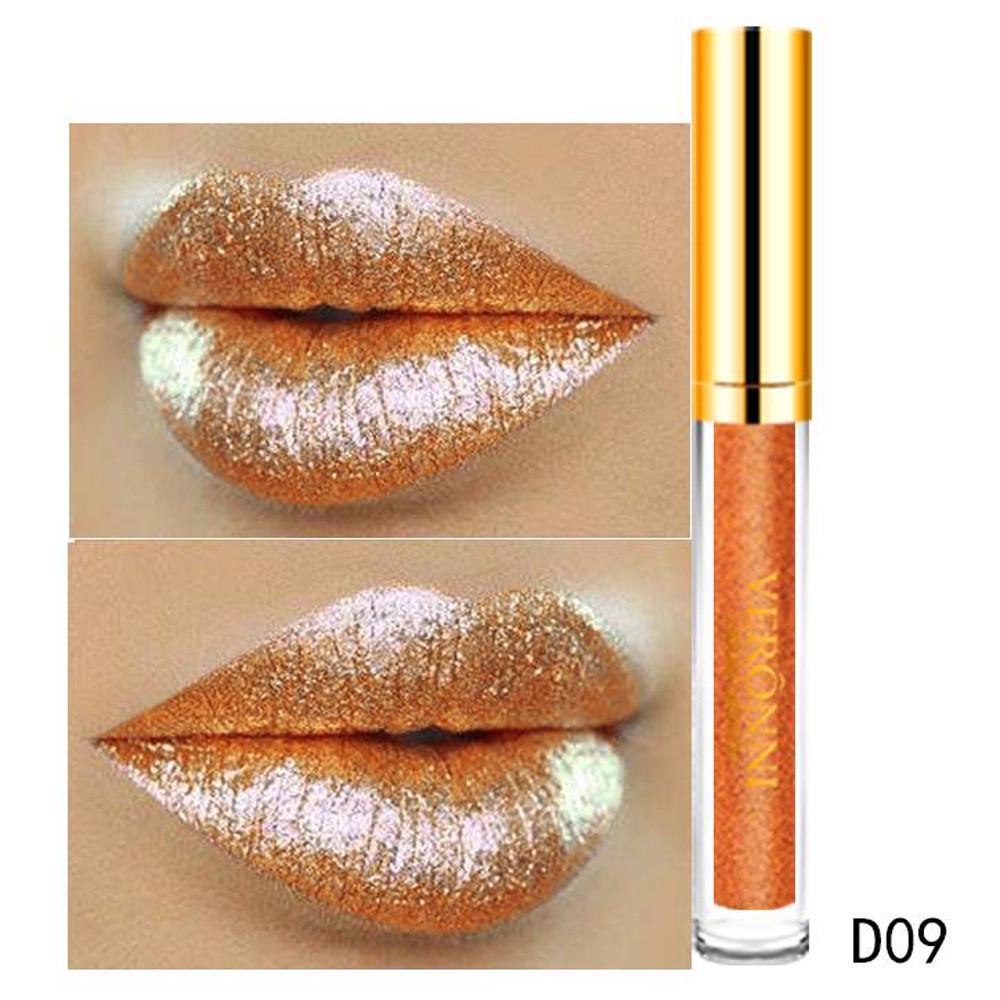 10 Color Womens Glitter Flip Lipstick Flip Pull Pearl Lip Gloss 6ml