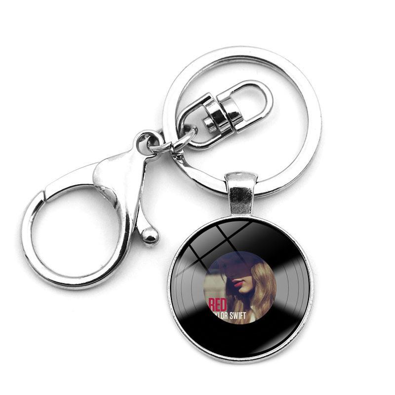 Элегантный брелок для ключей в виде виниловой пластинки Тейлор Свифт, креативный подарок, цинковый сплав, современный простой дизайн