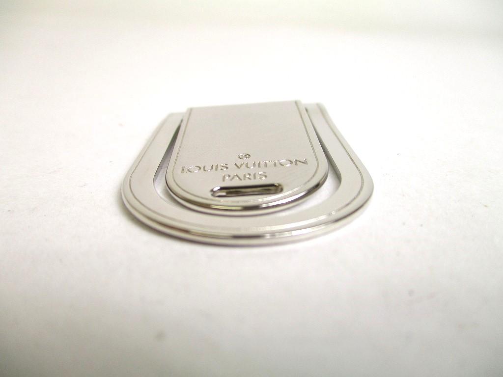 Подлинный посеребренный зажим для денег LOUIS VUITTON, зажим для купюр Porte Address #a437, восстановленный