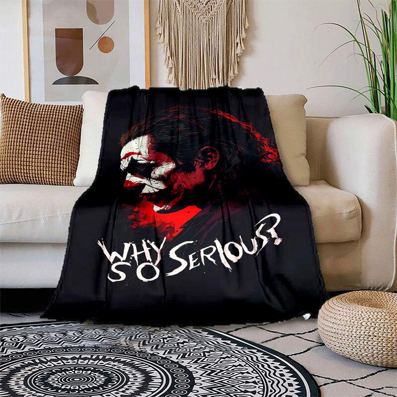 1 шт. Почему так серьезно? Плед с изображением Джокера, удобный для путешествий и кемпинга, всесезонный уютный плед, идеальный подарок.