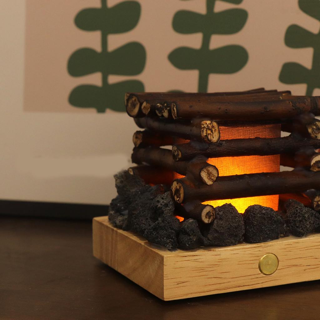 Имитация огня лампа с USB-подзарядкой, 3 режима, белый шум, светодиодный ночник-имитация костра для стола