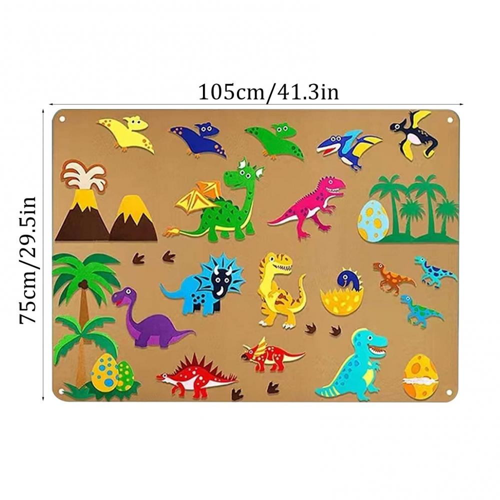 Набор досок для рассказов из фетра для детей, трехмерный тематический игровой набор для рассказывания историй, 3,44 фута, образовательный интерактивный игровой набор с крючками, многоразовая обучающая доска