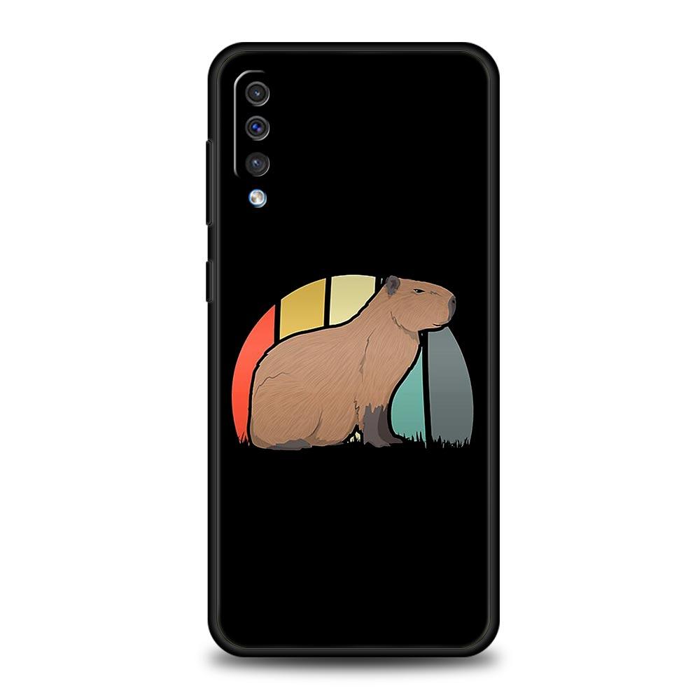 Cute Cartoon Capybara Phone Case For Samsung Galaxy A52 A14 A50 A70 A30 A40 A20S A20E A02S A12 A22 A34 A42 A32 5G A54 A04s Cover