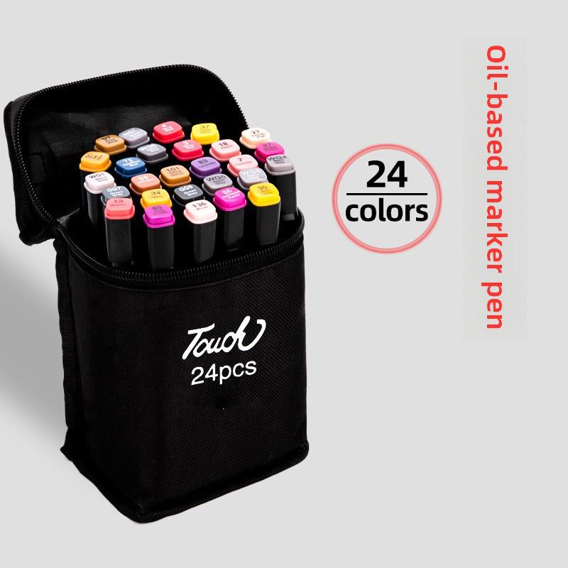 Набор из 48 спиртовых маркеров с двумя наконечниками для студентов и анимационного дизайна