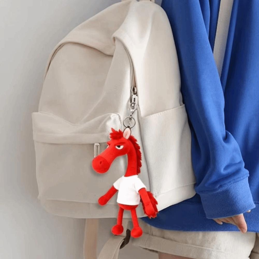 Креативный плюшевый брелок в виде темной лошади, куклы-маскоты, милая кукла-симуляция лошади, китайский стиль, мягкая фигурка пони зодиака