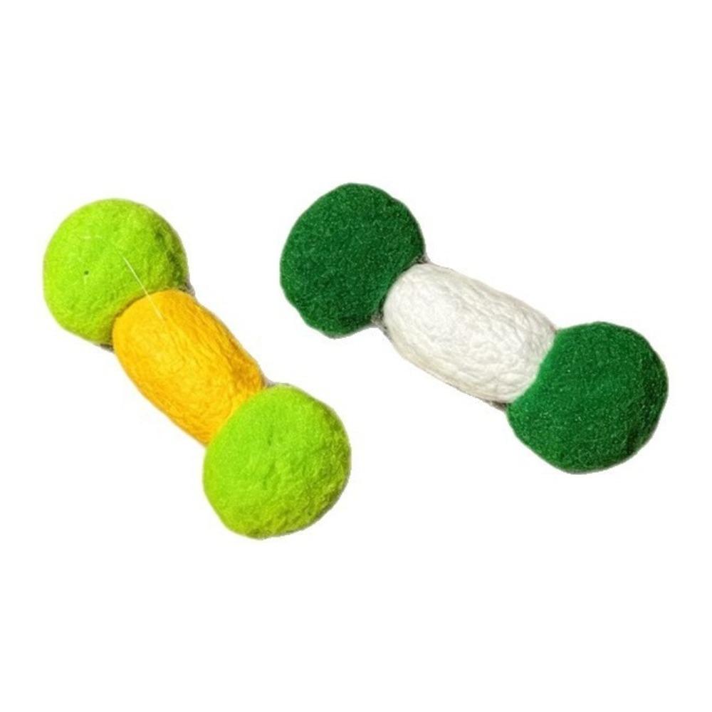 2PCS Soft Plush Cat Chew Toys Bite-Resistant Interactive Cat Toys Cat Teaser Toy Indoor Use
