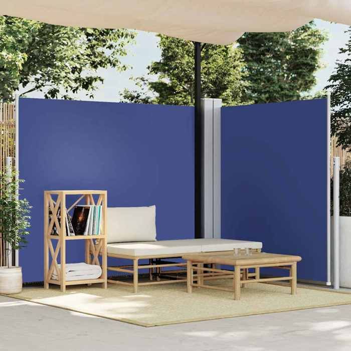 VidaXL Retractable Side Awning Blue 160 X 600 Cm