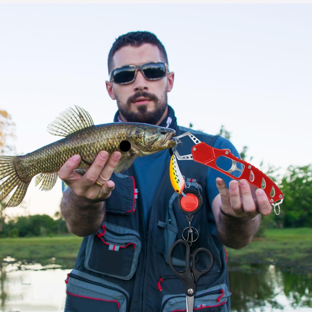 Zinger Retractor Мультифункциональный набор рыболовных плоскогубцев с ножницами для рыбы Zinger Retractor Рыболовные снасти