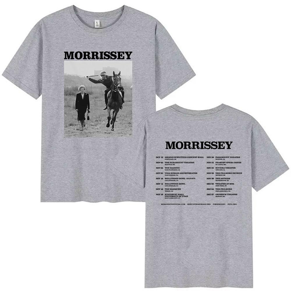 British Band Morrissey Tour 2026 Merch T Shirt Mens Hip Hop Gothic Short Sleeve Tshirts Casual Streetwear Summer