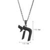 Hebrew "Single" Letter Cheth Pendant Necklace Jewish Culture Bible Inspiration Special Symbol Constellation Chai Necklace