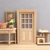 Antique Styles Miniature Door For Doll House Decoration Wood Furniture Door Figurine For 1/12 Model Craft Project Supply