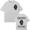 Rapper Quevedo Columbia Double Sided Print T Shirt Oversized Hip Hop Short Sleeve T-shirt Men Women Casual Fashion Loose T-shirt
