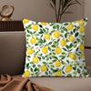 Lemon Pattern Pillow Case Silky Elegant Comfort Sofa Bed Invisible Zipper