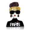 Модная акриловая брошь «Парижская девушка», индивидуальная креативная женская брошь для рубашки и корсажа