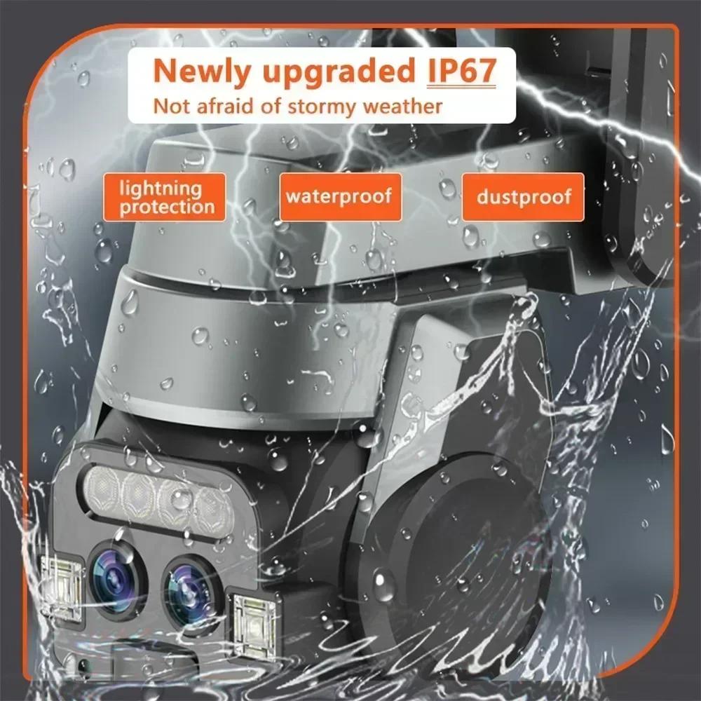 LS VISION ЕС 6-мегапиксельная камера с двойным объективом HD 10-кратный зум Открытый PTZ WIFI AI Обнаружение мобильных устройств Интеллектуальное отслеживание Цветной свет Мониторинг ночного видения