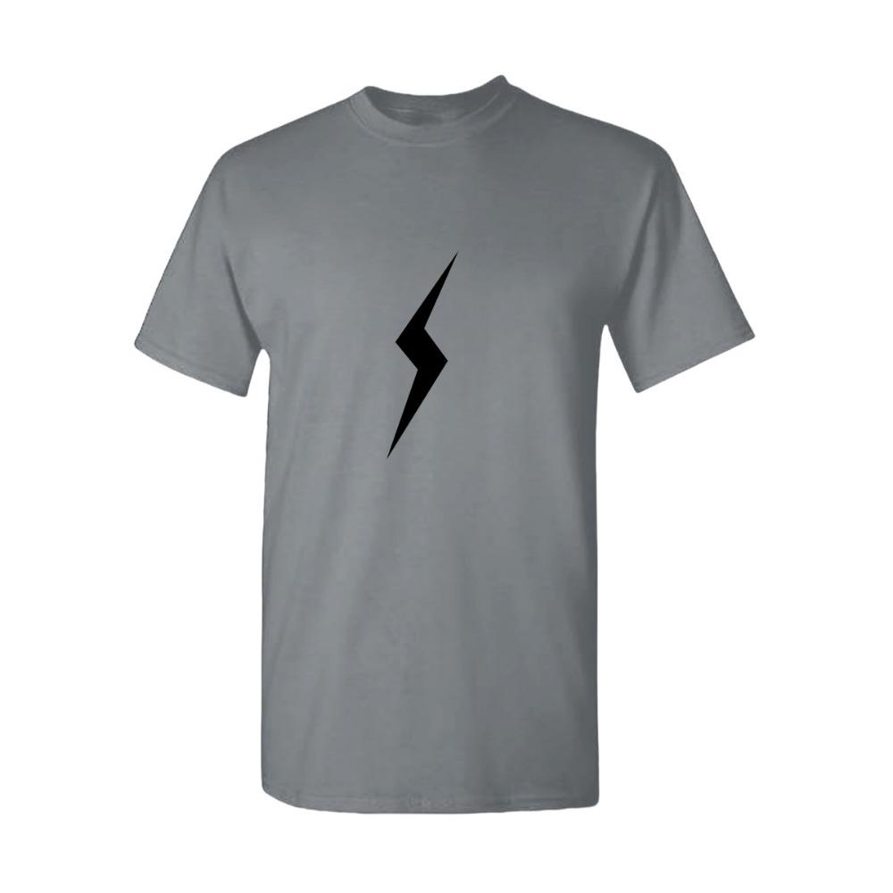 Легкая футболка из полиэстера, мужская летняя футболка с принтом Lightning, удобная, быстросохнущая, для занятий спортом, бега, для активного отдыха