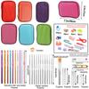 Набор крючков для вязания Fenrry с футляром для хранения, эргономичные спицы, тупые спицы, маркеры петель, инструменты для рукоделия и творчества