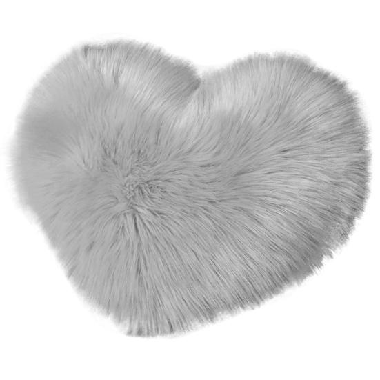 Декоративная подушка, нечеткая длинная подушка из искусственного меха в форме сердца, пушистый диван, украшение для спальни, подушка для поясничной спины, товары для дома