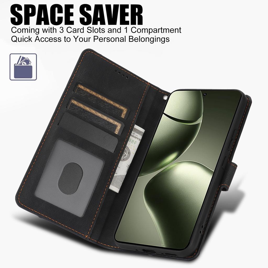 Для Xiaomi 14T Pro Чехол из ПУ кожи Чехол для телефона с кошельком Подставка Вид