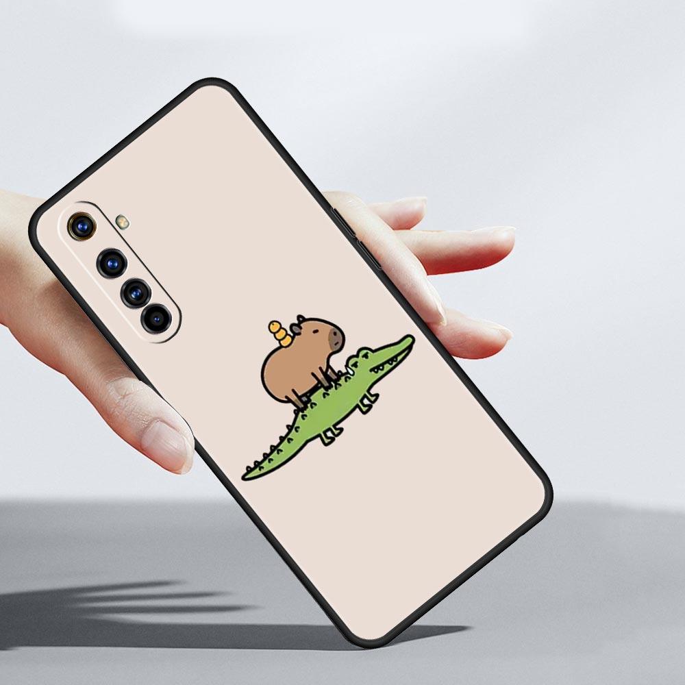 Милая Капибара Для Realme GT Neo 2 3 3T 5 Чехол Для Телефона Для Realme 12 11 5G 10 9 8 5G 7 6 GT5 GT3 GT2 Pro Plus C21 C11 C25 C35 Обложка