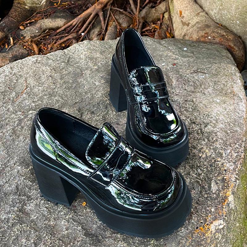Туфли-лодочки на ультравысоком каблуке 11 см, водонепроницаемой платформе, новые женские больших размеров 34-43, на шнуровке, на толстой подошве, с круглым носком, одинарные, Mujer