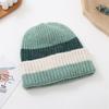 Color matching wool hat women's autumn and winter new ins contrasting color thermal hat casual bag head pile hat men